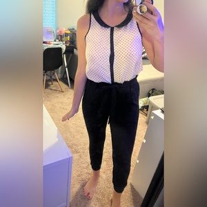 Black paper bag waist jogger pants